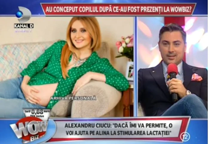 Alexandru Ciucu şi Alina Sorescu (captura Wowbiz)