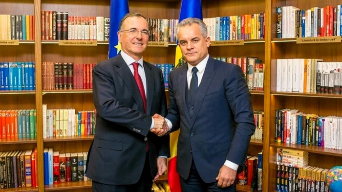 Reprezentantul special al preşedintelui în exerciţiu al OSCE pentru reglementarea transnistreană, Franco Frattini, şi preşedintele PDM, Vladimir Plahotniuc