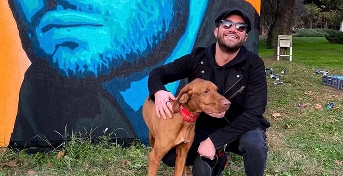 Mihai Bendeac și câinele său, Happy foto: Instagram 