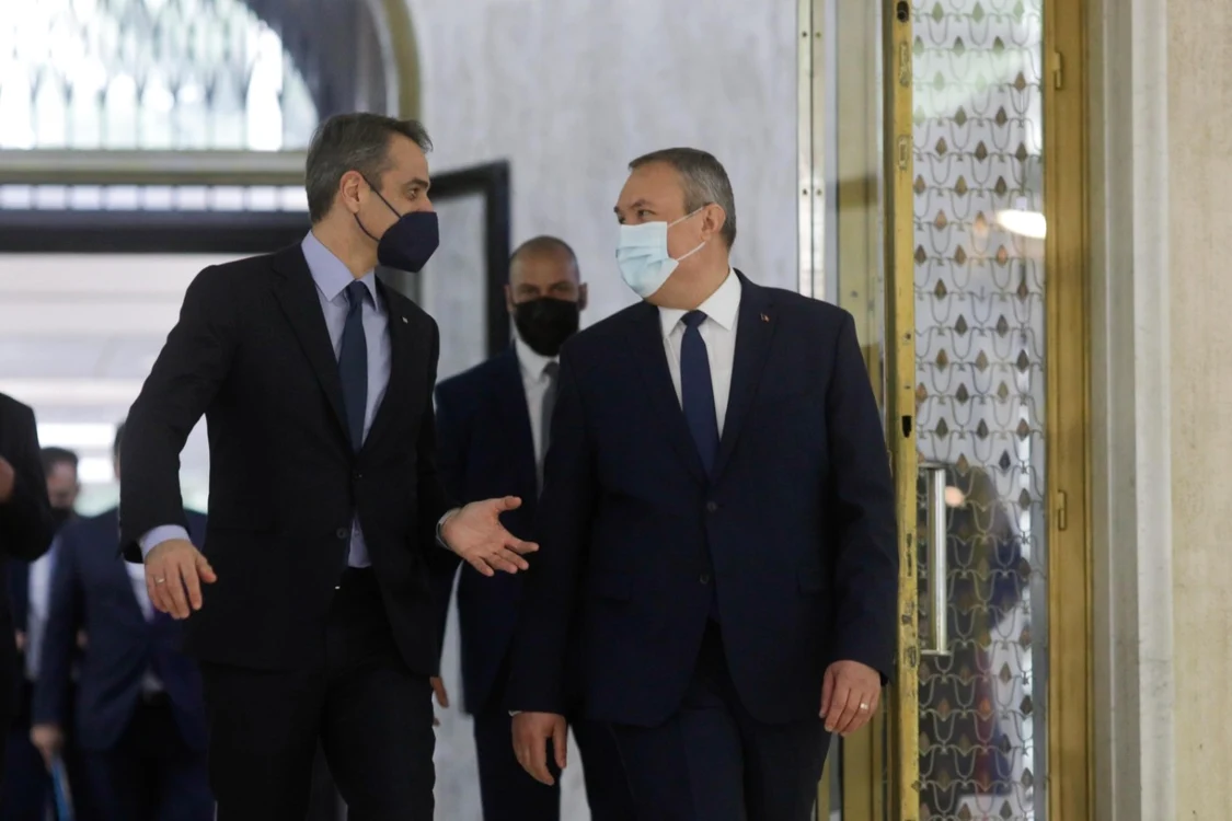 Premierul Nicolae Ciucă şi omologul elen.  FOTO Inquam Photos / George Călin