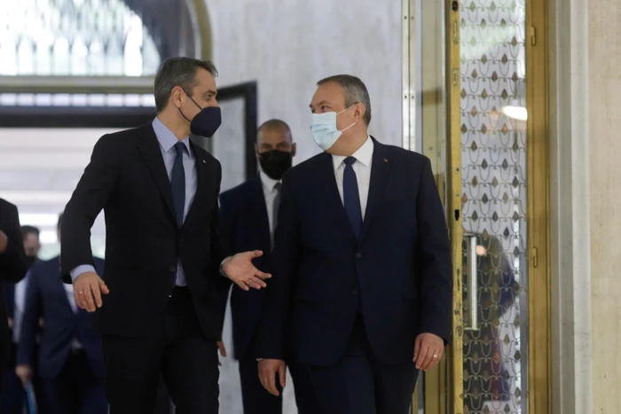 Premierul Nicolae Ciucă şi omologul elen. FOTO Inquam Photos / George Călin