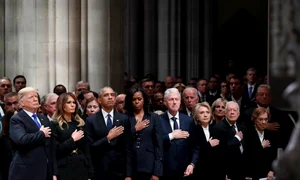 Donald Trump, alături de ultimii președinți americani la funeraliile lui George Bush Senior jpeg