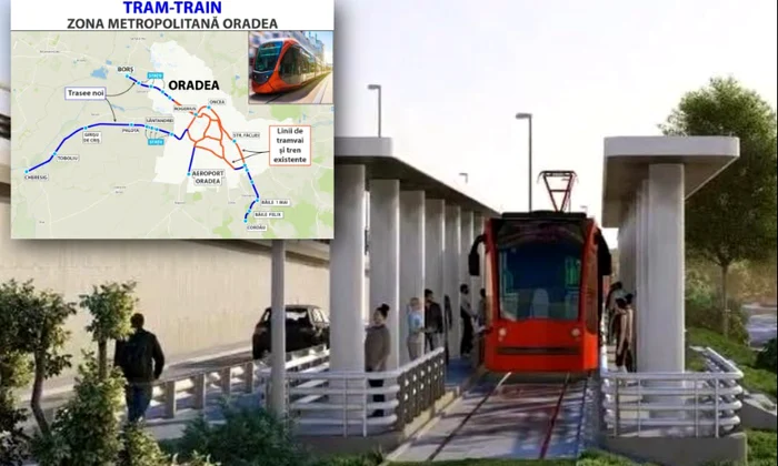 Prima rețea de tram-tren din România va fi realizată la Oradea.