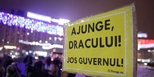 Potest in Piata Victoriei fata de masurile fiscale impuse prin OUG - 21 decembrie 2018 Inquam Photos / Octav Ganea