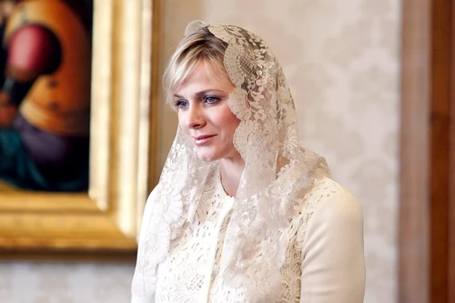Charlene în alb la Vatican, GettyImages