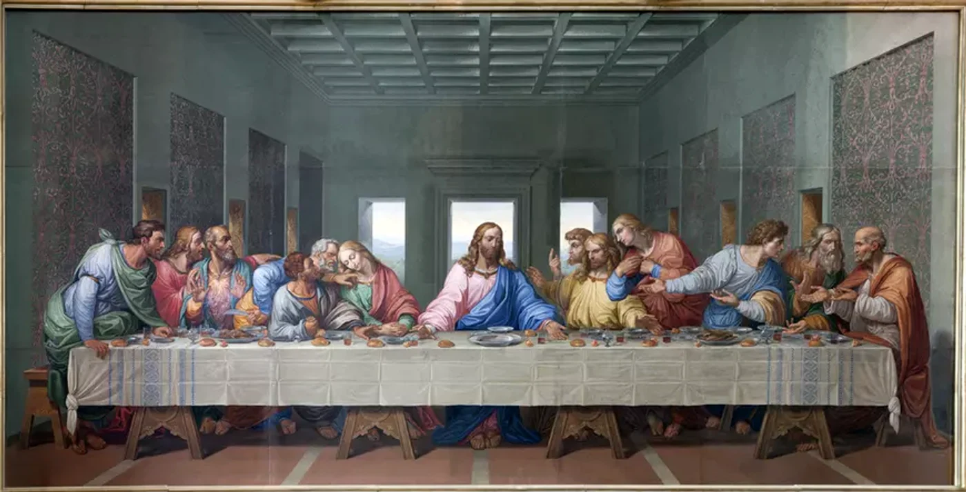 Cina cea de Taină, una dintre faimoasele lucrări ale lui Leonardo da Vinci.