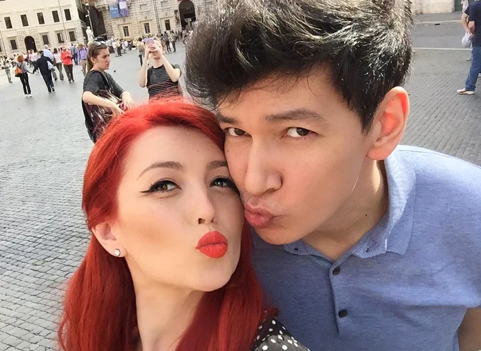 Elena Gheorghe şi soţul ei au dat o fugă până la Romafoto: arhiva personală