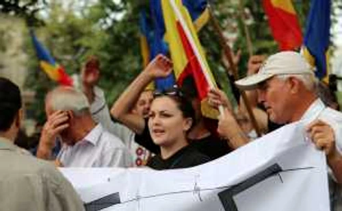 Protestatarii aveau lozinci anticomuniste