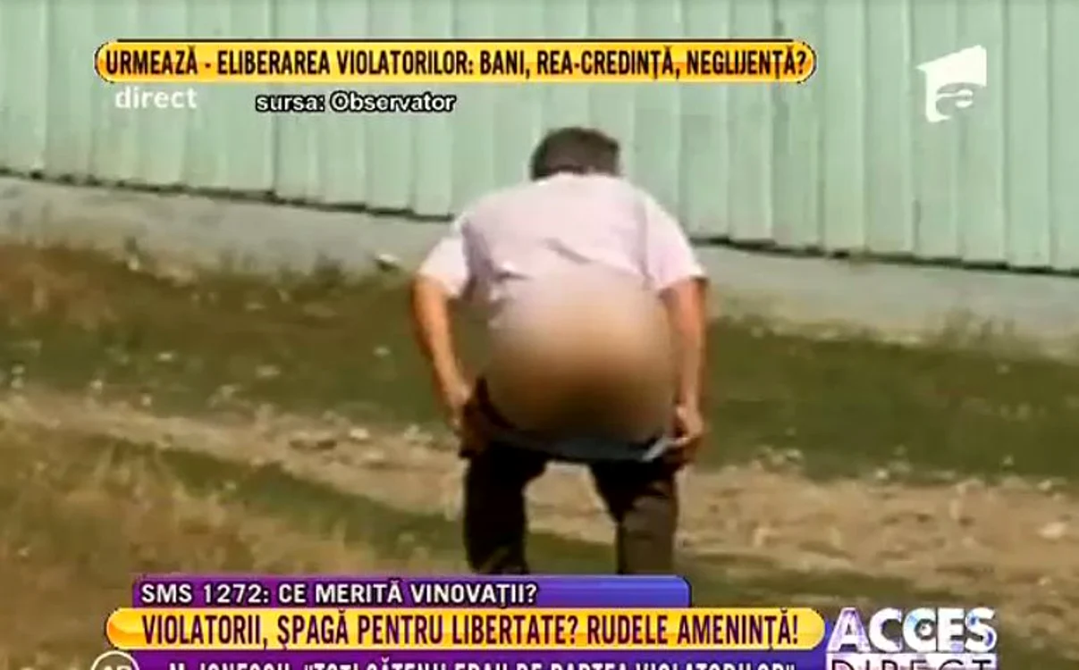 Bărbatul şi-a dat pantalonii jos în faţa reporterilor