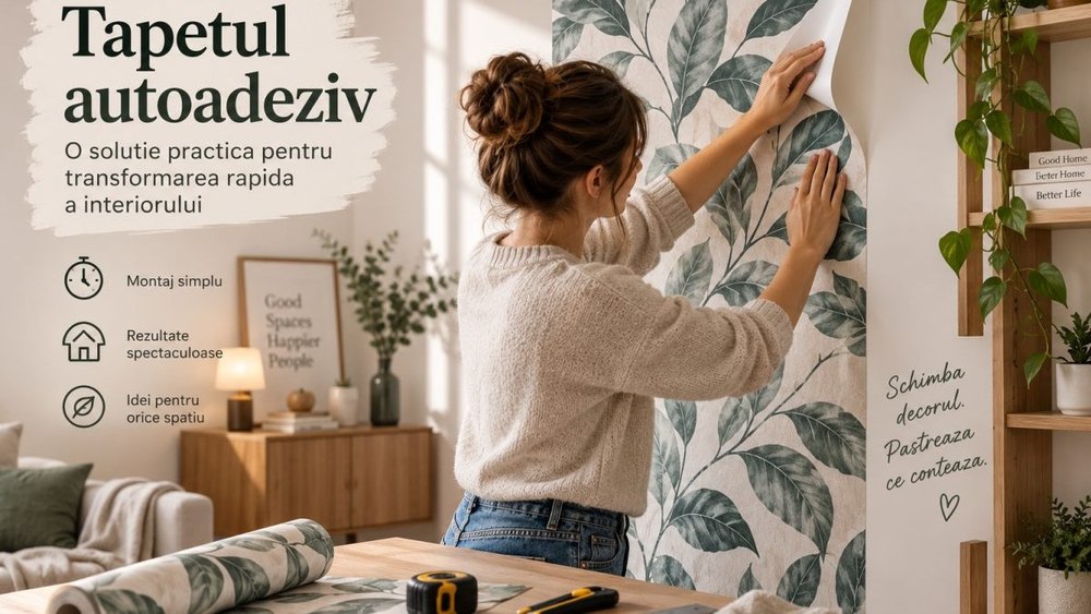 Tapetul autoadeziv: o soluție practică pentru transformarea rapidă a interiorului