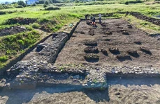 O nouă descoperire arheologică în Castrul roman de la Răcari (© Facebook / Cosmin Vasile)