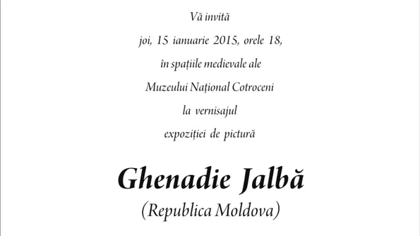 Ziua Culturii Naţionale la Muzeul Naţional Cotroceni Expoziţie de pictură semantă Ghenadie Jalbă (Republica Moldova) jpeg