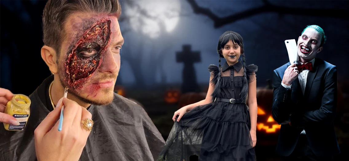 Designerul Florin Burescu a experimentat un machiaj potrivit pentru petrecerile de Halloween 