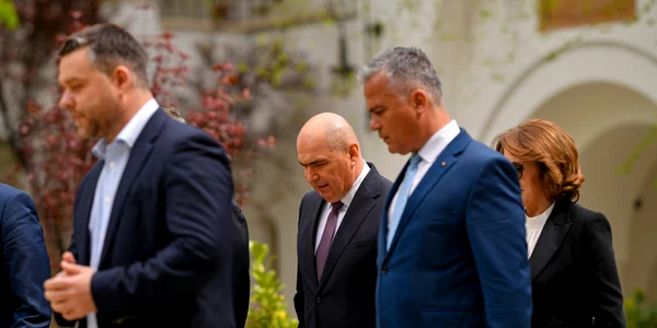 Ciprian Ciucu și Adrian Veștea au făcut parte din delegația PNL care a mers la concultări la Cotroceni FOTO Mediafax 
