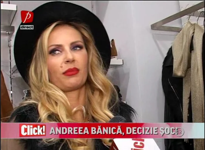 Andreea Bănică a vorbit cu reporterul Click! de la Prima Tv
