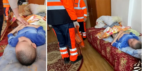 Beneficiară a Centrului de Asistenţă Socială şi Îngrijire Zătreni - Vâlcea imobilizată la pat cu un picior rupt fără asistenţă 6 luni Foto Centrul de Resurse Juridice 