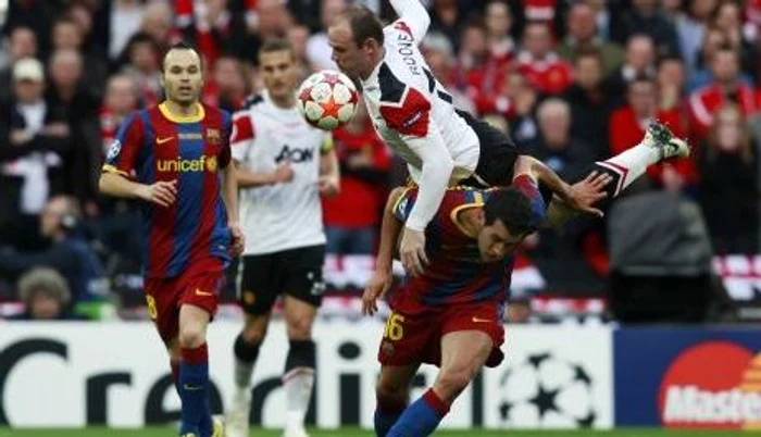 Imagini de la meciul Barcelona - Manchester United