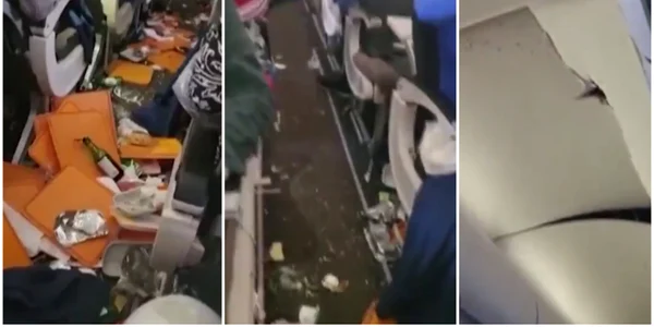 Zece călători dintr-un avion au fost răniți, după ce aeronava a traversat o zonă cu turbulențe FOTO Captură video 