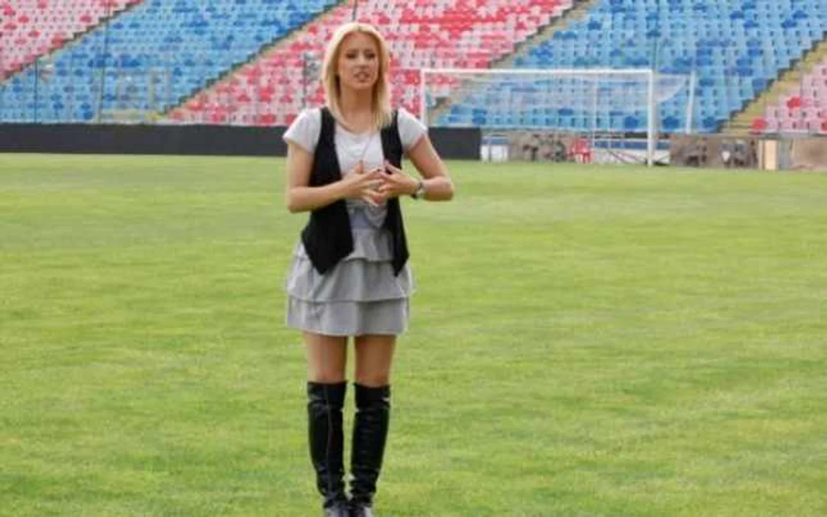Luiza Bogdan, pe gazonul din Ghencea Foto: arhivă personală