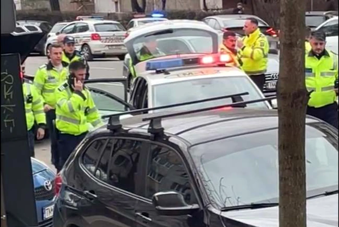 Polițiștii în acțiune FOTO captură video INFO TRAFIC jud. TIMIȘ