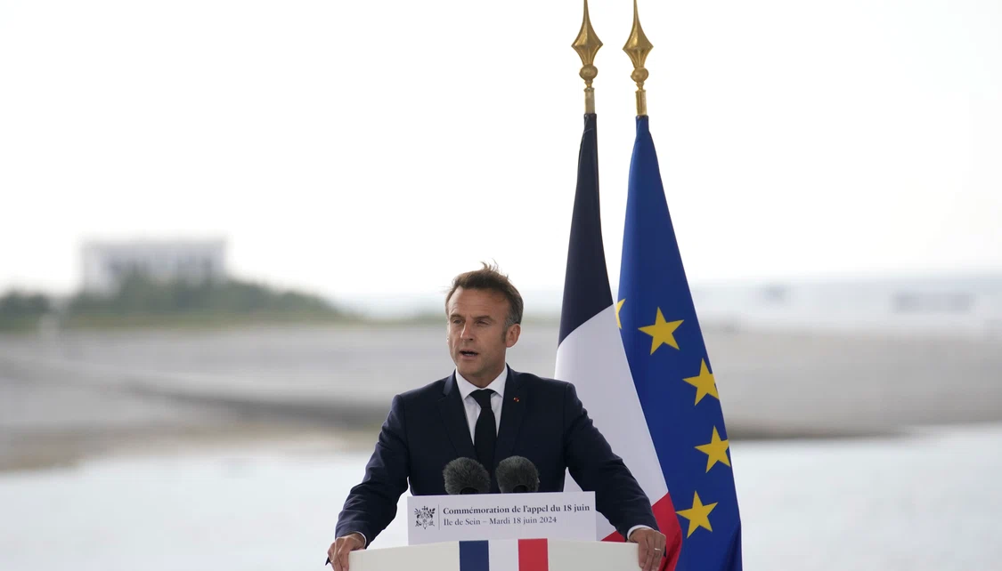 Macron a susținut un discurs în care a vorbit despre alegerile din România FOTO EPA EFE