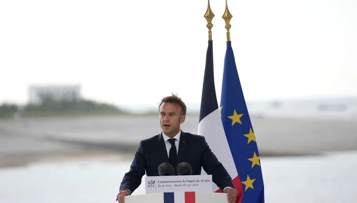Macron a susținut un discurs în care a vorbit despre alegerile din România FOTO EPA EFE