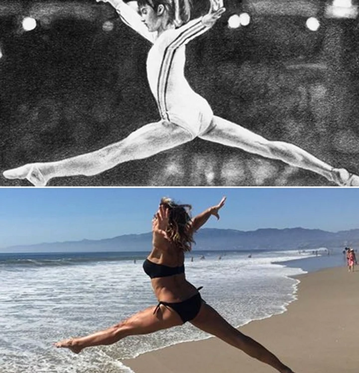 Sportiva s-a fotografiat într-o ipostază similară cu imaginea care a făcut-o celebră, în 1976