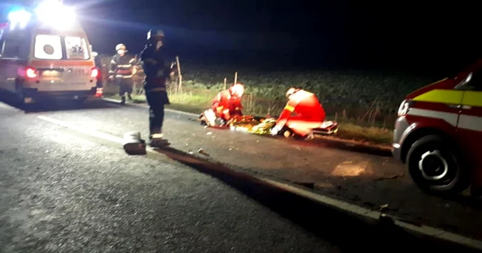 Opt persoane au fost implicate în accidentul de pe DN3A FOTO Facebook/ISU Călăraşi