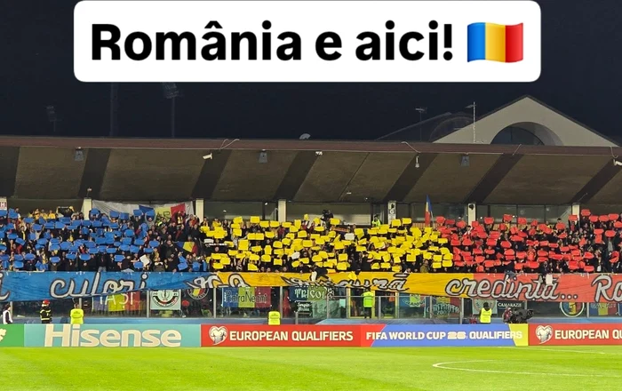 Galeria tricoloră a cântat tot meciul FOTO Facebook