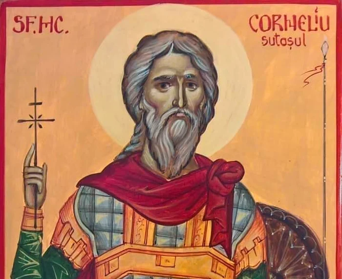 Icoană cu Sfântul Corneliu Sutaşul. FOTO Facebook Sorin Mazilescu