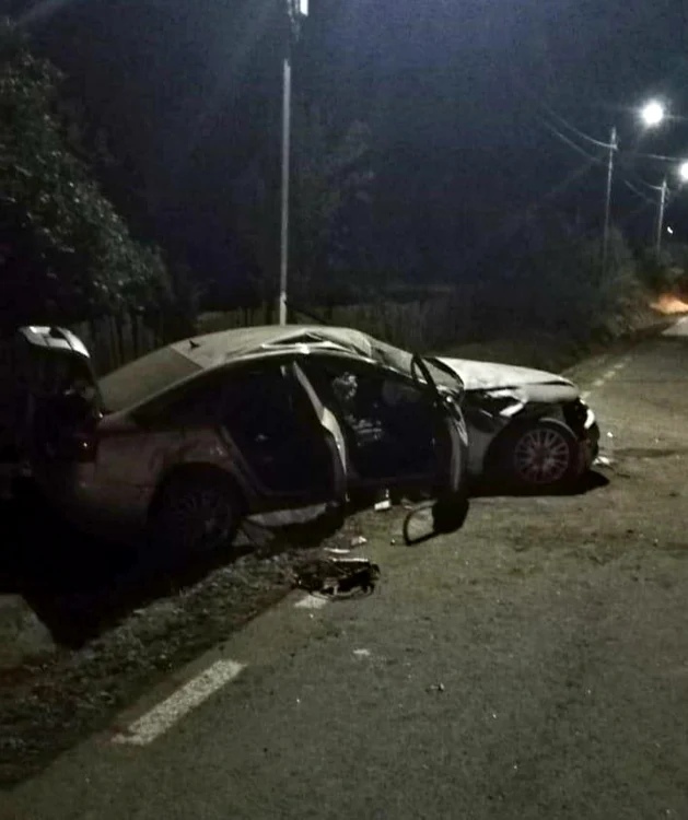 În accident au fost rănite două persoane FOTO IPJ Ialomiţa