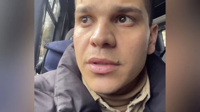 Mamut Useinov în autobuzul OMON Captură Telegram