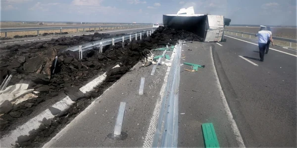 trafic blocat pe DEx 12 slatina - balş