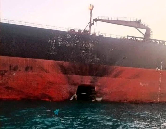 Gaura provocată de drona navală iraniană/FOTO:X