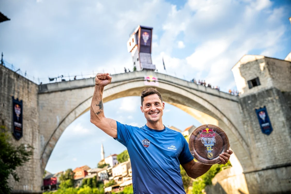 Pentru Constantin Popovici etapa de la Mostar a fost una specială (Foto: Red Bull Cliff Diving)