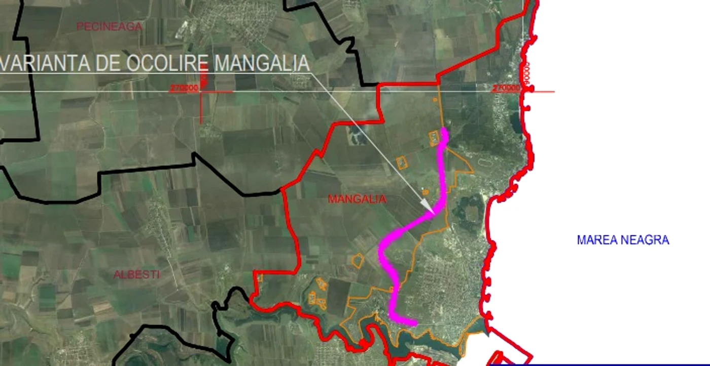 Planul viitoarei variante ocolitoare FOTO: Primăria Mangalia