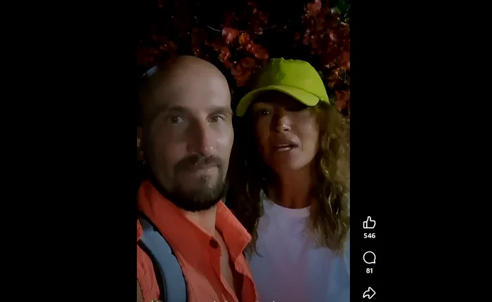Anca Țurcașiu și partenerul ei FOTO: captură video
