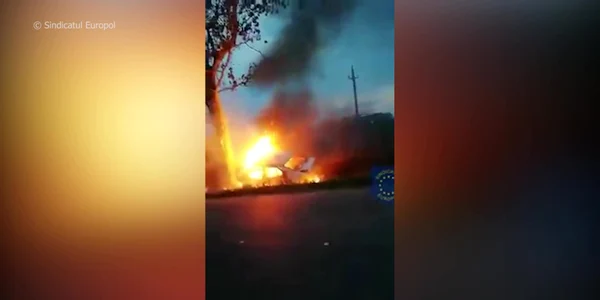 Imaginile groazei cu cei doi poliţişti morţi la datorie în urma unui accident rutier