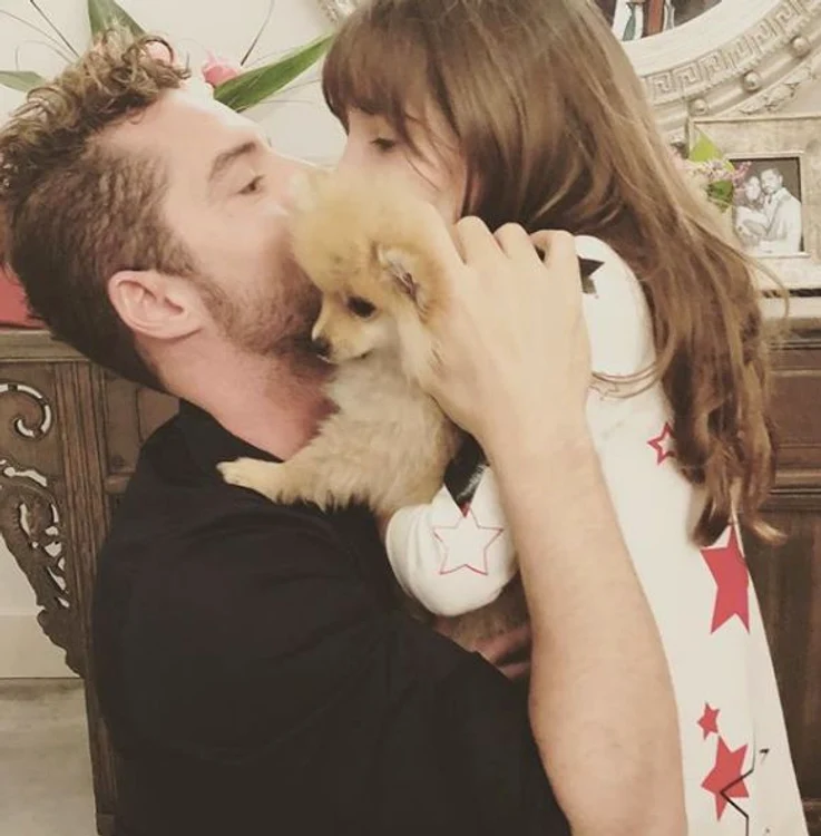 David alături de Ella, fetița lui provenintă dintr-o relație anterioară 