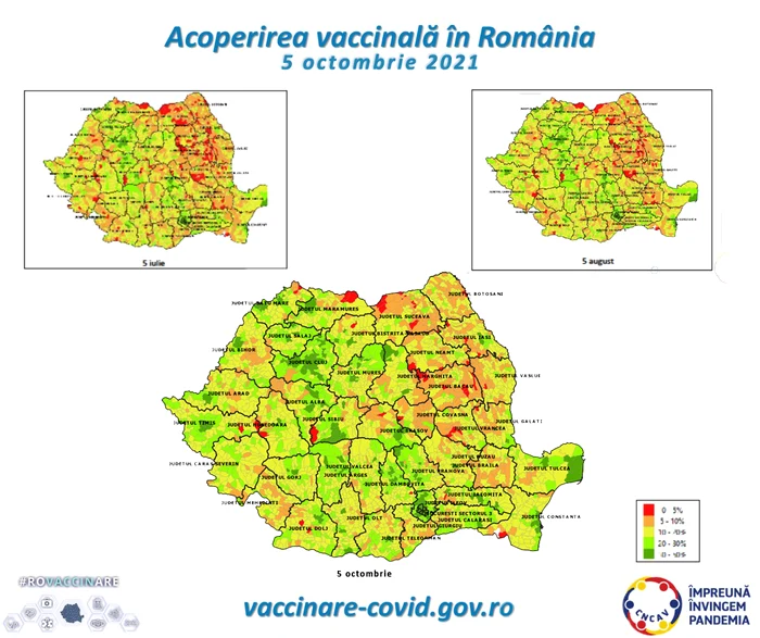 
    Harta vaccinării  