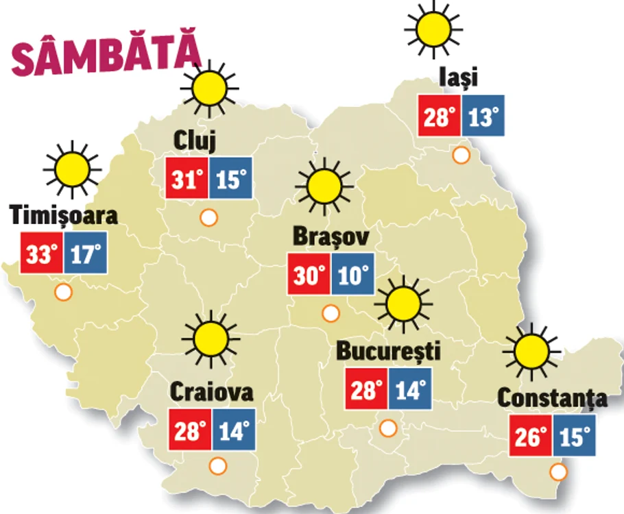 Prognoza meteo 19 septembrie anunță că vremea se menține călduroasă
