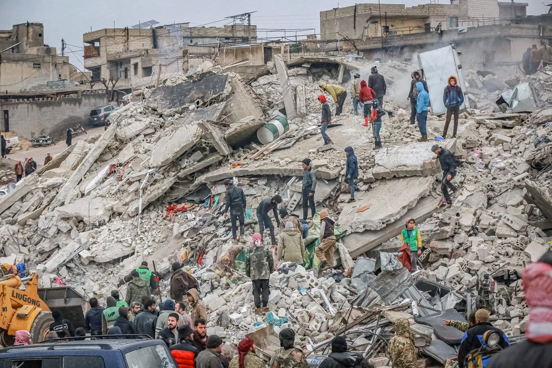 Siria: clădiri distruse de cutremur FOTO Profimedia