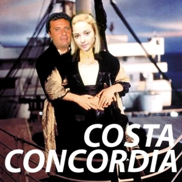 Colaj cu moldoveanca şi căpitanul de pe Concordia FOTO: Facebook