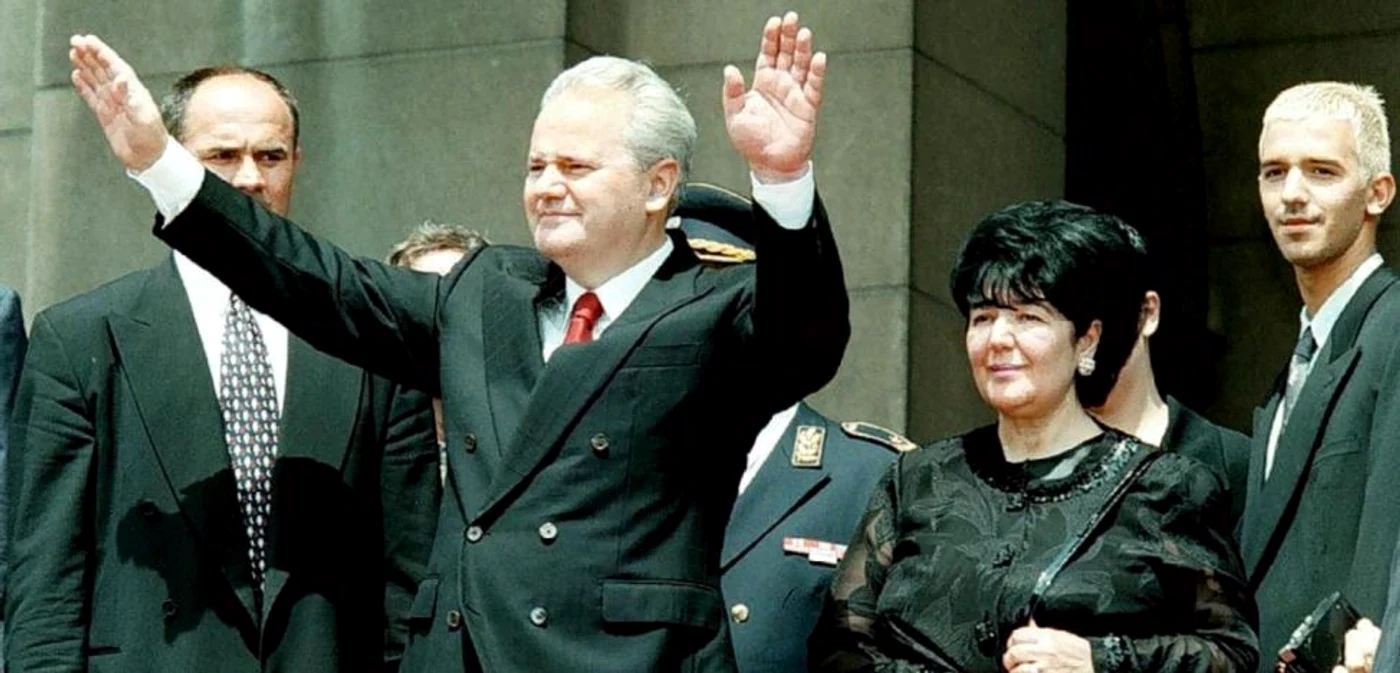Slobodan Milosevici si Mira Markovici in 1997 FOTO EPA-EFE