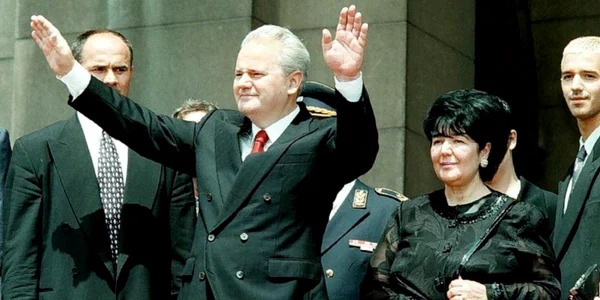 Slobodan Milosevici si Mira Markovici in 1997 FOTO EPA-EFE