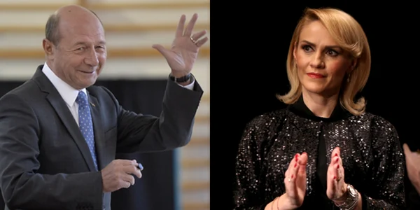 Traian Basescu si Gabriela Firea. Foto Mediafax/Inquam Photos