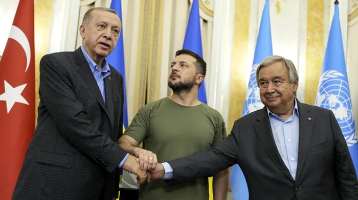 Erdogan, Zelenski și Guterres s-au întâlnit la Liov