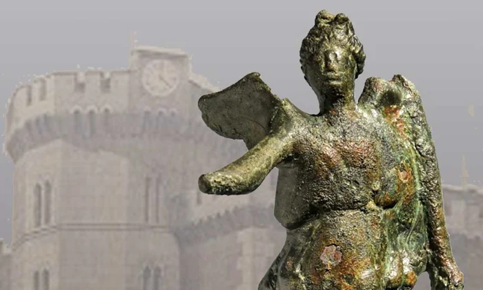  Victoria de Pojejena ️-  statueta de bronz descoperită într-un castru roman din Caraș-Severin