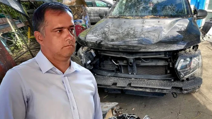 Primarul Bacăului a produs un accident rutier cu mașina instituției FOTO Ziarul de Bacău