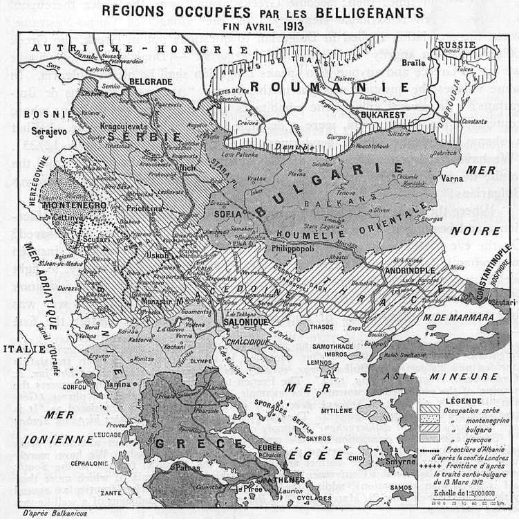 Balkankrieg Besetzte Gebiete 1913 png png